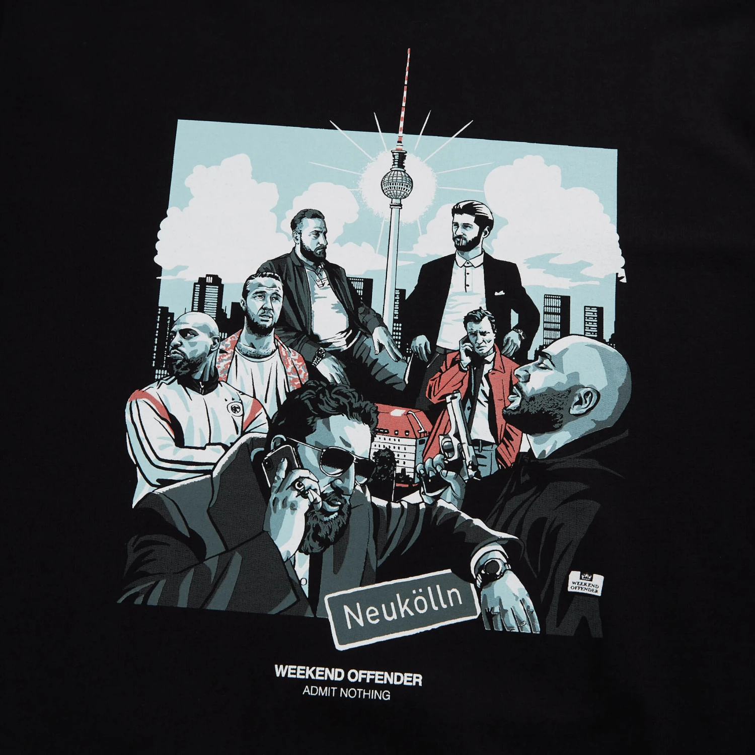 Weekend Offender 4 Blocks Graphic T-Shirt Black 2 Weekend Offender 4 Blocks Graphic T-Shirt Black - Image 2