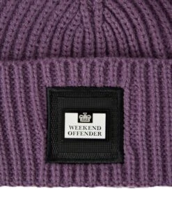 Weekend Offender Georgetown Bobble Hat Dark Grape -Warm Knit Wear Sales ACAW22 04 GEORGETOWN DARK GRAPE 8210