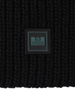 Weekend Offender Oden Rib Balaclava Black -Warm Knit Wear Sales ACAW23 05 ODEN BLACK 0764