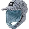 Weekend Offender Zabit Peaked Trapper Hat Blue House Check