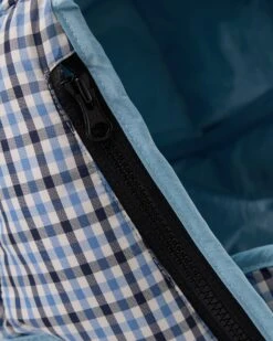 Weekend Offender Zabit Peaked Trapper Hat Blue House Check -Warm Knit Wear Sales ACAW23 07 ZABIT BLUE HOUSE CHECK 0707