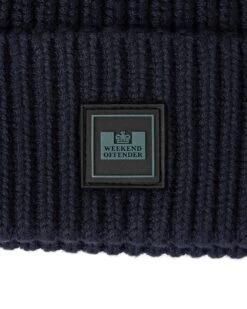 Weekend Offender Kettama Rib Beanie Navy -Warm Knit Wear Sales ACAW2302 KETTAMA NAVY 5161