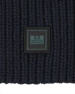 Weekend Offender Oden Rib Balaclava Navy -Warm Knit Wear Sales ACAW2305 ODEN NAVY 4625