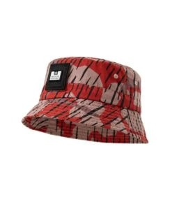 Weekend Offender Choroni Bucket Hat Blaze Red Rain Camo