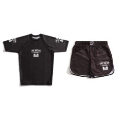 Weekend Offender One Nation Rashguard And Shorts Set Black -Warm Knit Wear Sales Black One Nation Combo 2
