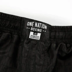 Weekend Offender One Nation Rashguard And Shorts Set Black -Warm Knit Wear Sales Black SS22 ONE NATION SHORT DETAIL 1