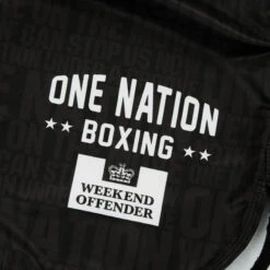 Weekend Offender One Nation Rashguard And Shorts Set Black -Warm Knit Wear Sales Black SS22 ONE NATION SHORT DETAIL 2