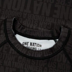 Weekend Offender One Nation Rashguard And Shorts Set Black -Warm Knit Wear Sales Black SS22 ONE NATION TEE DETAIL 1