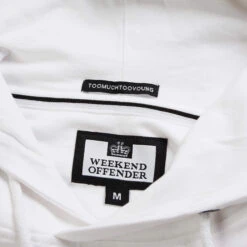 Weekend Offender Diego Graphic Hoodie White -Warm Knit Wear Sales DIEGO HOODY WHITE DETAIL 1
