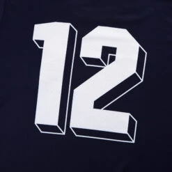 Weekend Offender WO X Dreierhopp Football Shirt #12 Navy -Warm Knit Wear Sales Dreierhopp Navy Detail 5