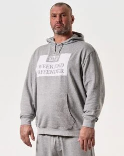 Weekend Offender HM Service Classic Hoodie Grey Marl - Plus Size -Warm Knit Wear Sales HDAW2205X HM SERVICE GREY MARL 8234 PLUS