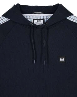 Weekend Offender Lo Sung Hoodie Navy/Blue House Check -Warm Knit Wear Sales HDAW23 10 LO SUNG NAVY BLUE CHECK 2612