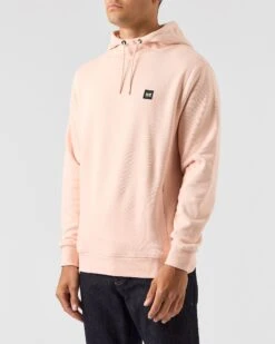 Weekend Offender Ribbe Hoodie Peachy -Warm Knit Wear Sales HDAW2305 RIBBE PEACHY 0609 MODEL