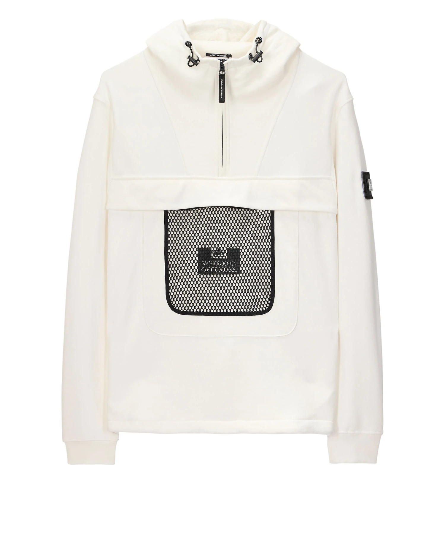 Weekend Offender Tanzmann Mesh Pocket Hoodie Winter White 1 Weekend Offender Tanzmann Mesh Pocket Hoodie Winter White