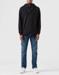 Weekend Offender Hamilton Hoodie Black -Warm Knit Wear Sales HDAW2309 HAMILTON BLACK 0159 MODEL