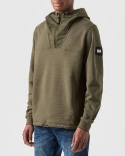 Weekend Offender Hamilton Hoodie Dark Green -Warm Knit Wear Sales HDAW2309 HAMILTON DARK GREEN 0153 MODEL