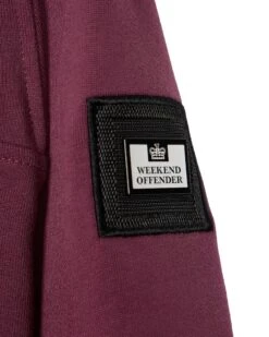 Weekend Offender Hamilton Hoodie Deep Plum -Warm Knit Wear Sales HDAW2309 HAMILTON DEEP PLUM 0962