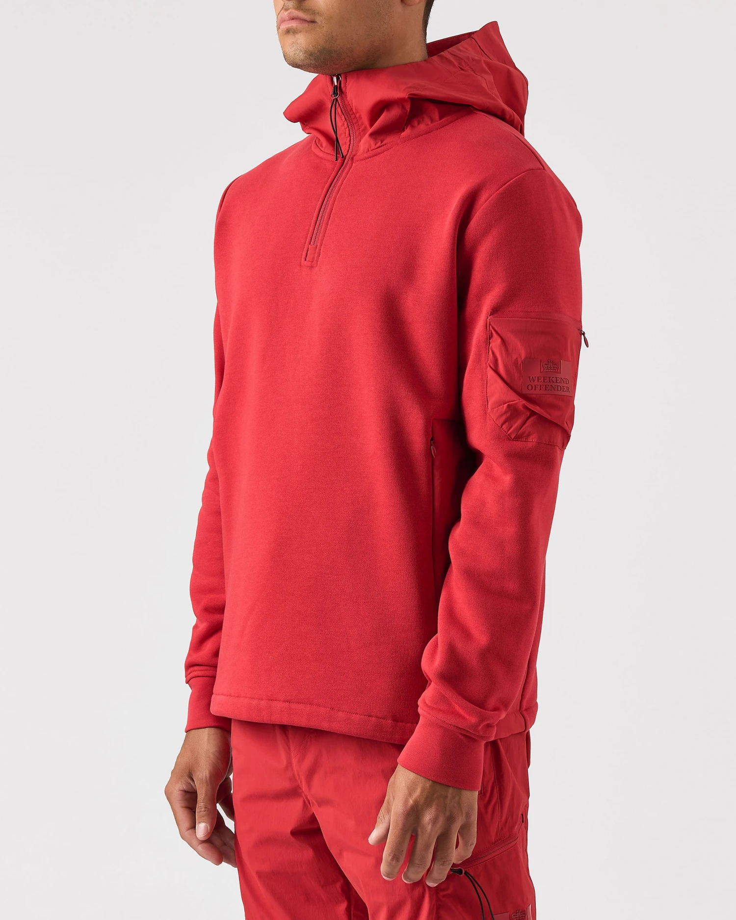 Weekend Offender Caillet Hoodie Scarlet Red 2 Weekend Offender Caillet Hoodie Scarlet Red - Image 2
