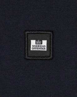 Weekend Offender Lo Sung Hoodie Navy/House Check -Warm Knit Wear Sales HDAW2311 LO SUNG NAVCY HOUSE CHECK 3731