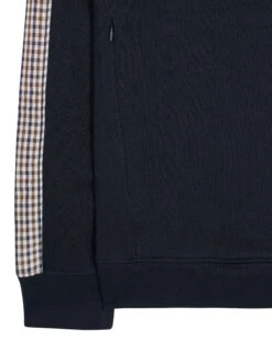 Weekend Offender Lo Sung Hoodie Navy/House Check -Warm Knit Wear Sales HDAW2311 LO SUNG NAVCY HOUSE CHECK 3732