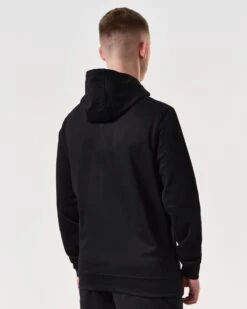 Weekend Offender Ribbe Hoodie Black -Warm Knit Wear Sales HDSS2401 RIBBE BLACK 6366 MODEL