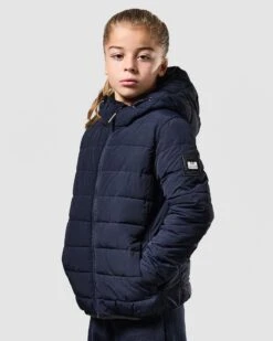 Weekend Offender Kids La Guardia Puffer Jacket Navy -Warm Knit Wear Sales JKAW2301 LA GUARDIA NAVY 0796 KIDS