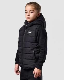 Weekend Offender Kids Toronto Gilet Black -Warm Knit Wear Sales JKAW2307 TORONTO BLACK 0831 KIDS