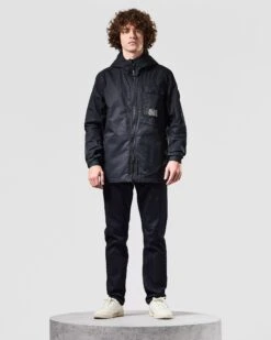 Weekend Offender Seinfeld Mesh Pocket Field Jacket Black -Warm Knit Wear Sales JKAW2334 SEINFELD BLACK 1470 MODEL