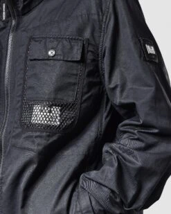 Weekend Offender Seinfeld Mesh Pocket Field Jacket Black -Warm Knit Wear Sales JKAW2334 SEINFELD BLACK 1480 MODEL