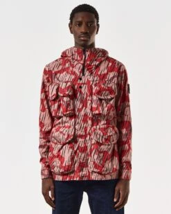 Weekend Offender Cotoca Field Jacket Blaze Red Rain Camo -Warm Knit Wear Sales JKSS2407 COTOCA CAMO BLAZE RAIN 6933