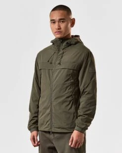 Weekend Offender Talamanca Windbreaker Jacket Castle Green -Warm Knit Wear Sales JKSS2415 TAAMANCA CASTLE GREEN 4235 MODEL