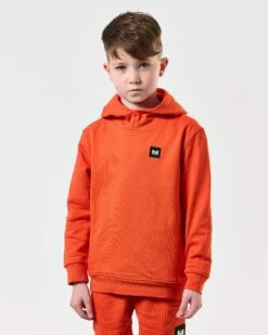 Weekend Offender Kids Ribbe Hoodie Pure Orange -Warm Knit Wear Sales KIDSHDSS2401 RIBBE PURE ORANGE 7841