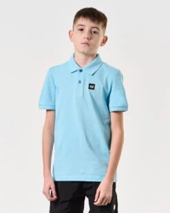 Weekend Offender Kids Caneiros Polo Shirt Saltwater -Warm Knit Wear Sales KIDSPOSS2401 CANEIROS SALTWATER 7801