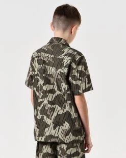 Weekend Offender Kids Monuriki Camo Shirt Castle Green Rain Camo -Warm Knit Wear Sales KIDSSHSS2404 MONURIKI CAMO CASTLE GREEN7688