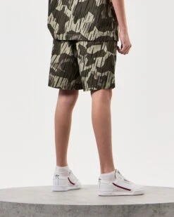 Weekend Offender Kids Anzio Shorts Castle Green Rain Camo -Warm Knit Wear Sales KIDSSTSS2415 ANZIO CAMO CASTLE GREEN7694