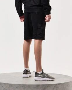 Weekend Offender Kids Azeez Parachute Pocket Shorts Black -Warm Knit Wear Sales KIDSSTSS2420 AZEEZ BLACK 7925