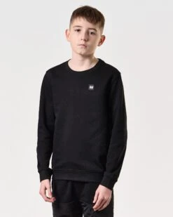 Weekend Offender Kids Ferrer Sweatshirt Black -Warm Knit Wear Sales KIDSSWSS2402 FERRER BLACK 7917