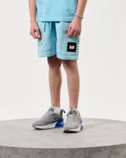 Weekend Offender Kids Azeez Parachute Pocket Shorts Saltwater -Warm Knit Wear Sales KIDSTSSS2418 TABITI SALTWATER 7955