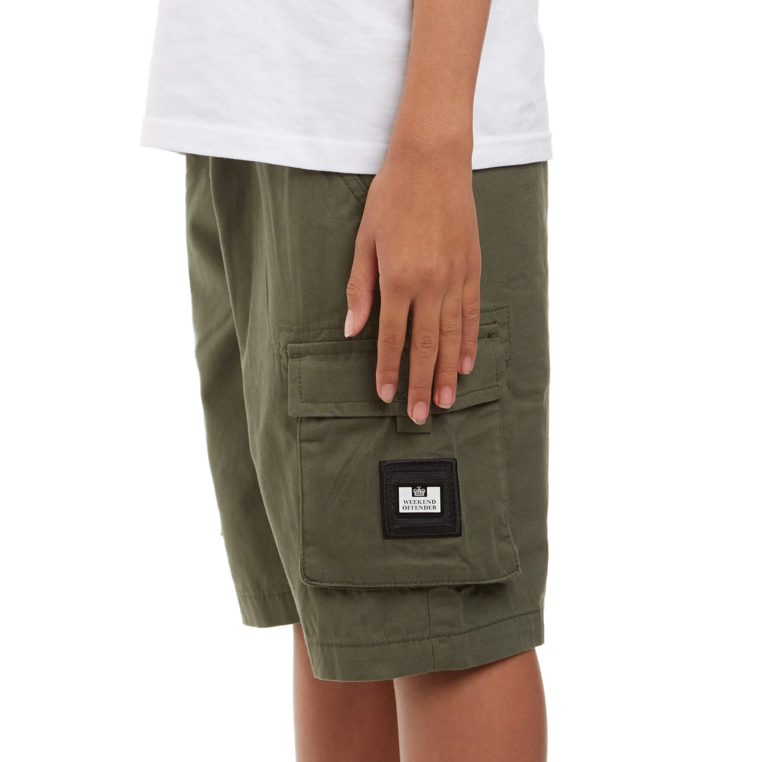 Weekend Offender Kids Mascia Cargo Shorts Dark Green 2 Weekend Offender Kids Mascia Cargo Shorts Dark Green - Image 2