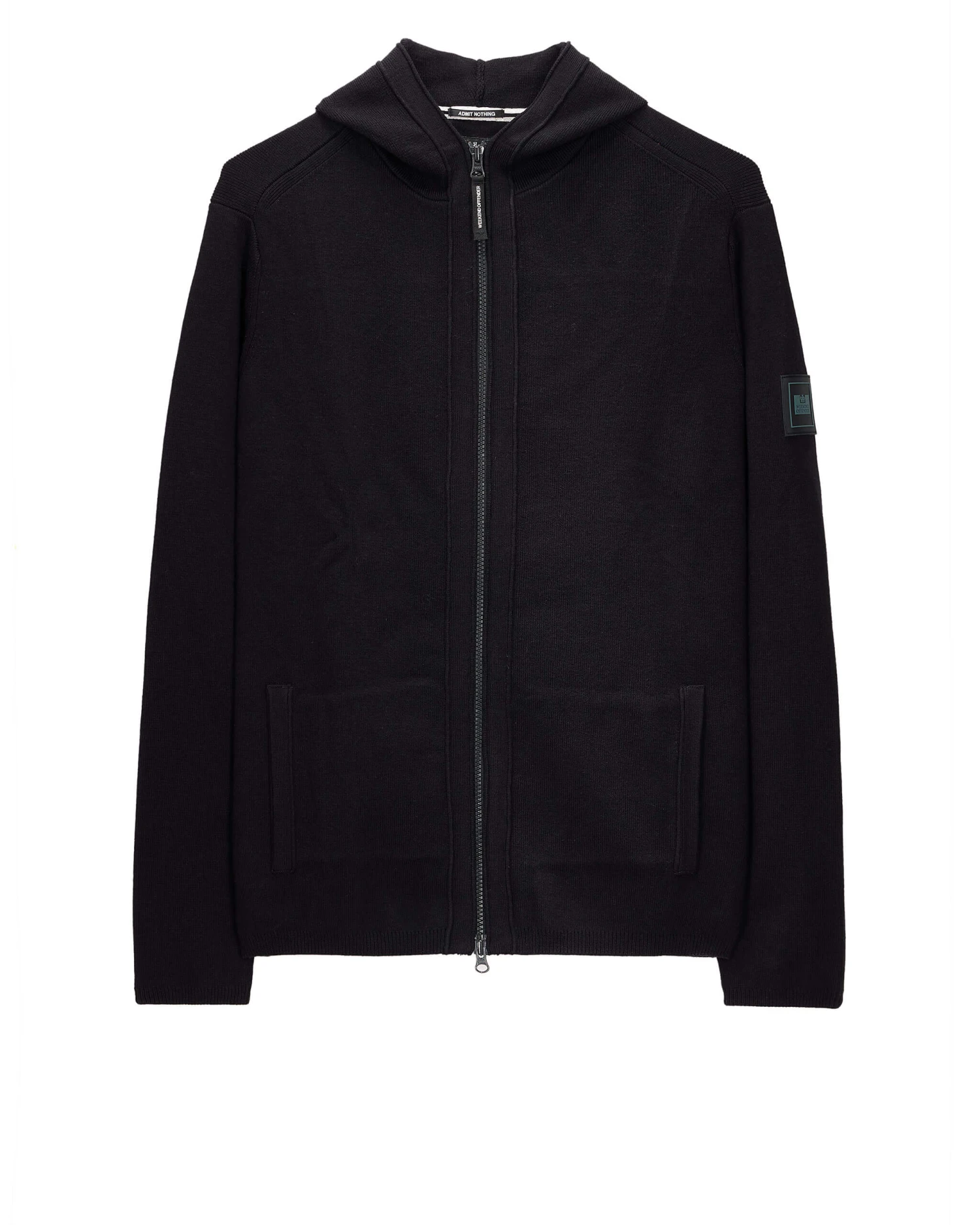 Weekend Offender Enzo Knitted Zip Hooded Sweater Black 1 Weekend Offender Enzo Knitted Zip Hooded Sweater Black