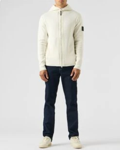 Weekend Offender Enzo Knitted Zip Hooded Sweater Winter White 9 Weekend Offender Enzo Knitted Zip Hooded Sweater Winter White -Warm Knit Wear Sales KWAW2303 ENZO WINTER WHITE 1982 MODEL