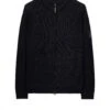 Weekend Offender Dexter Knitted Zip Sweater Black
