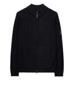 Weekend Offender Dexter Knitted Zip Sweater Black