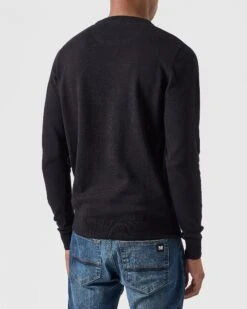 Weekend Offender Solace Knitted Sweater Black -Warm Knit Wear Sales KWAW2310 SOLACE BLACK 0065 MODEL