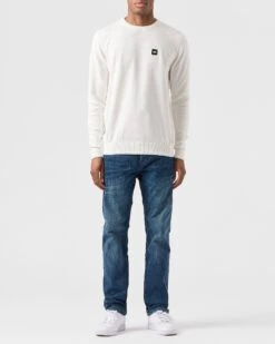 Weekend Offender Solace Knitted Sweater Winter White -Warm Knit Wear Sales KWAW2310 SOLACE WINTER WHITE 0055 MODEL