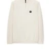 Weekend Offender Pierre Knitted Quarter Zip Sweater Winter White