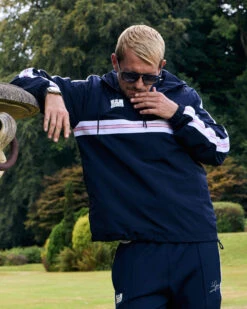 Weekend Offender WO X LG Track Jacket Navy -Warm Knit Wear Sales Leo Jacket Lifestyle 2