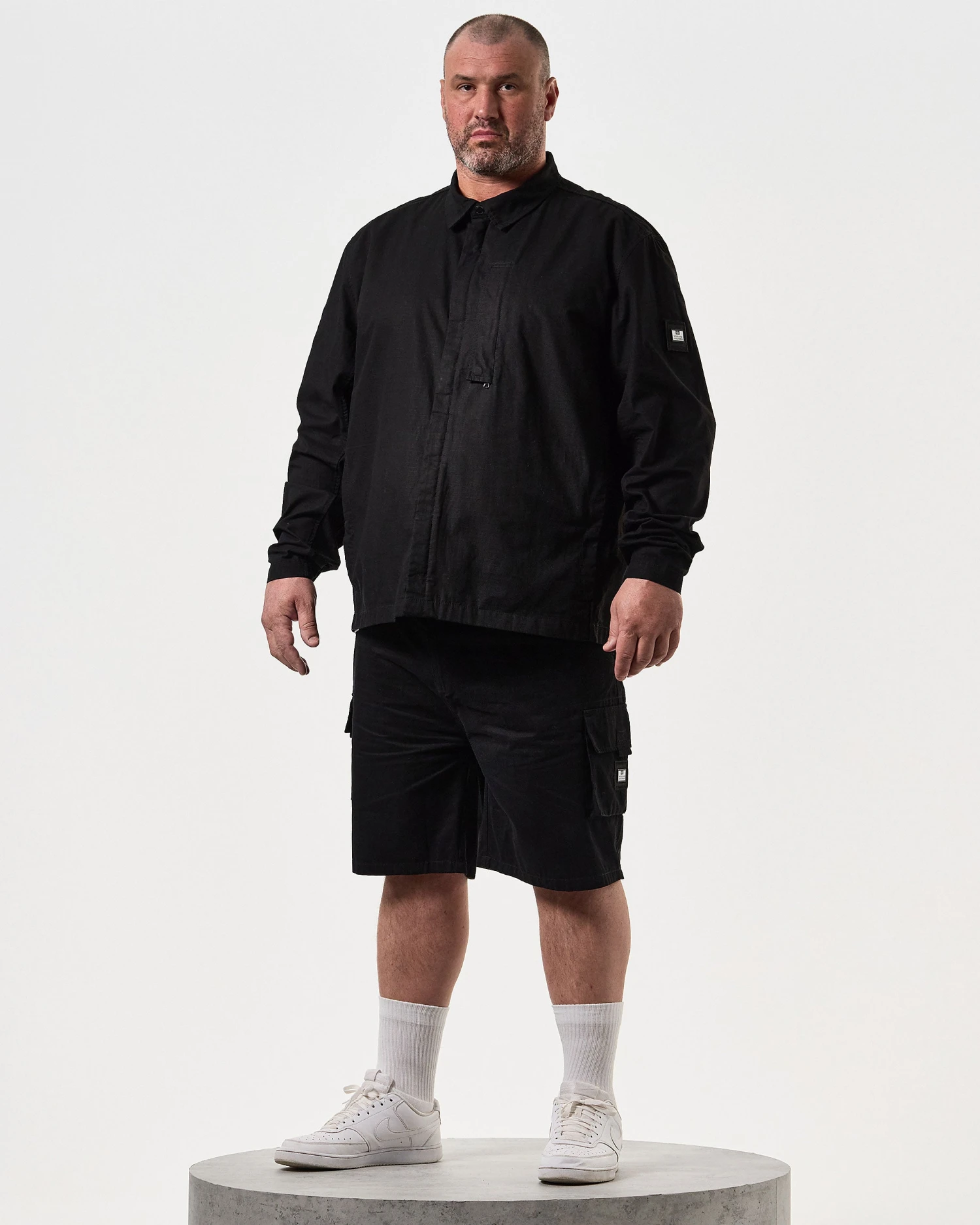 Weekend Offender Mascia Cargo Shorts Black - Plus Size 2 Weekend Offender Mascia Cargo Shorts Black - Plus Size - Image 2