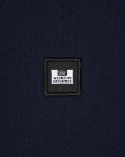Weekend Offender Costa Polo Shirt Navy/Blue House Check -Warm Knit Wear Sales POAW23 10 COSTA NAVY 0949