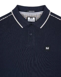 Weekend Offender Carola Long Sleeve Polo Shirt Navy/House Check 11 Weekend Offender Carola Long Sleeve Polo Shirt Navy/House Check -Warm Knit Wear Sales POAW23 18 CAROLA NAVY 2323
